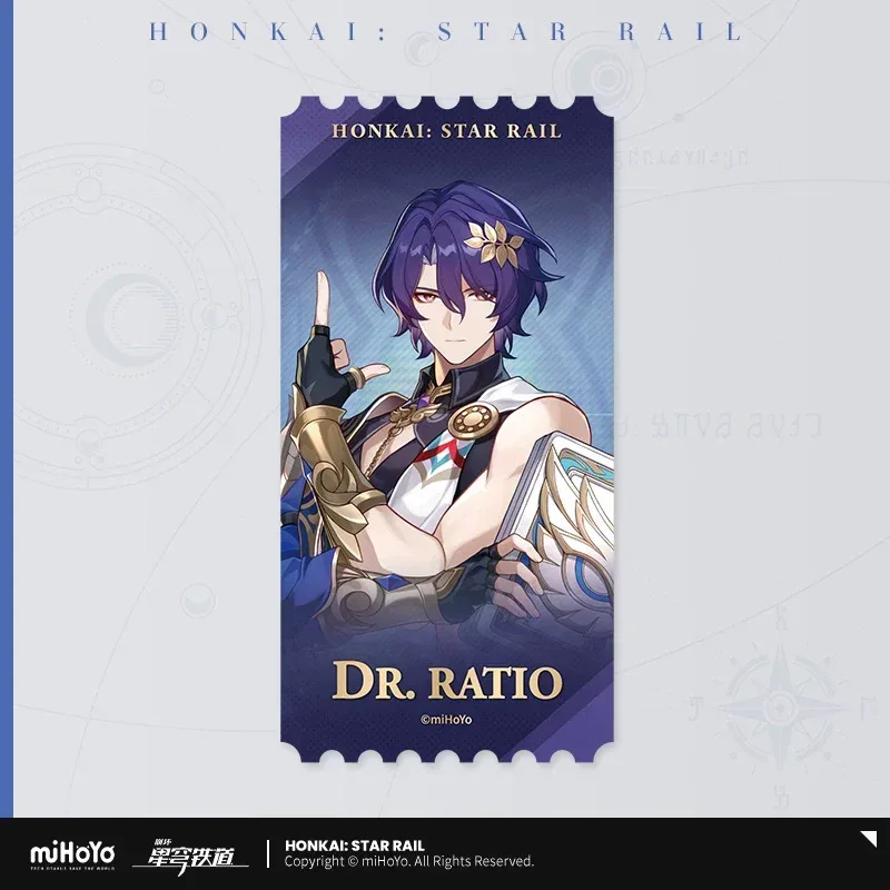 Honkai: Star Rail Invitation From The Stellar Series Dr. Ratio Laser Cardboard (Not For Sale)