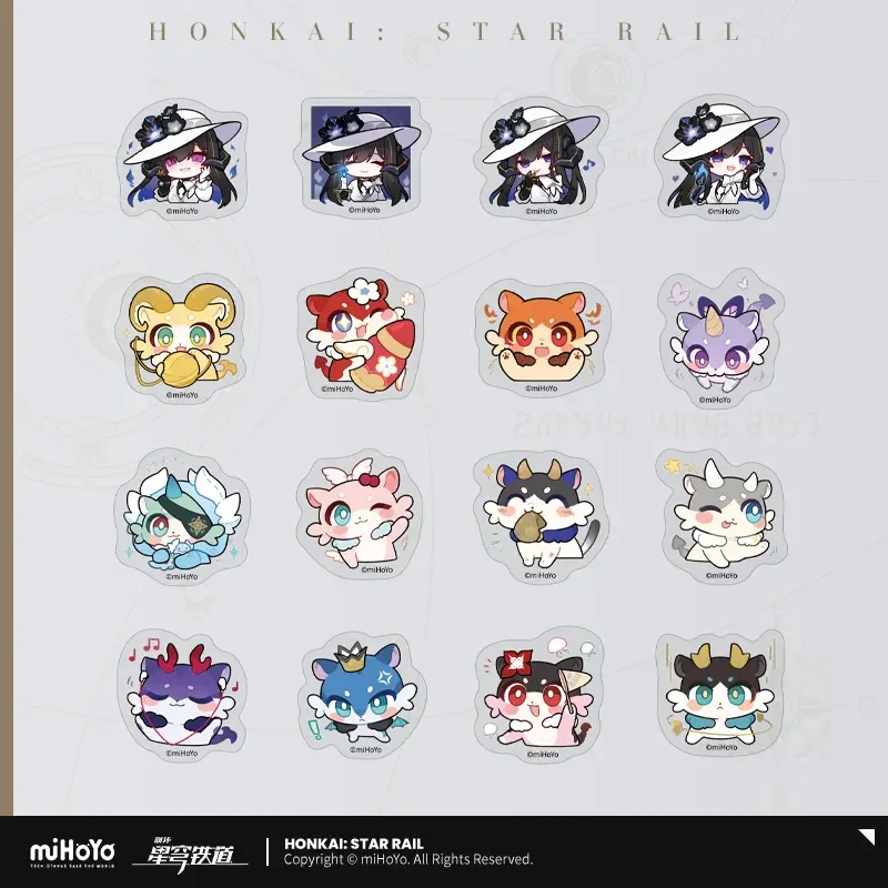 Honkai: Star Rail Pom-Pom Exhibition Series Chibi Sticker Box - Image 29