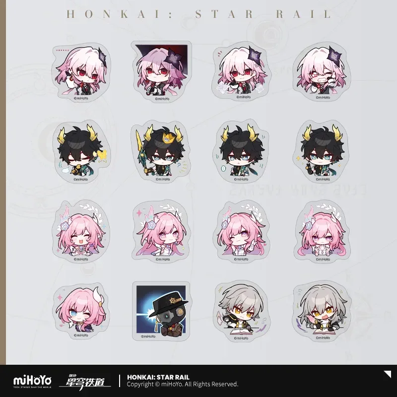 Honkai: Star Rail Pom-Pom Exhibition Series Chibi Sticker Box - Image 30