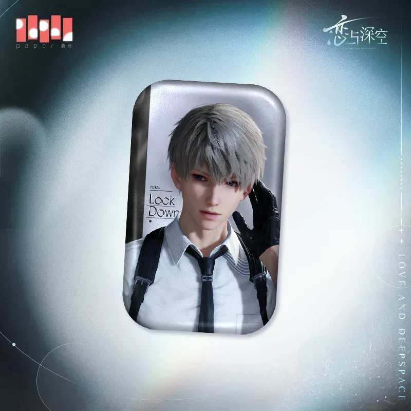 Love and Deepspace Heart In Shadow Series Square Tinplate Badge - Image 3