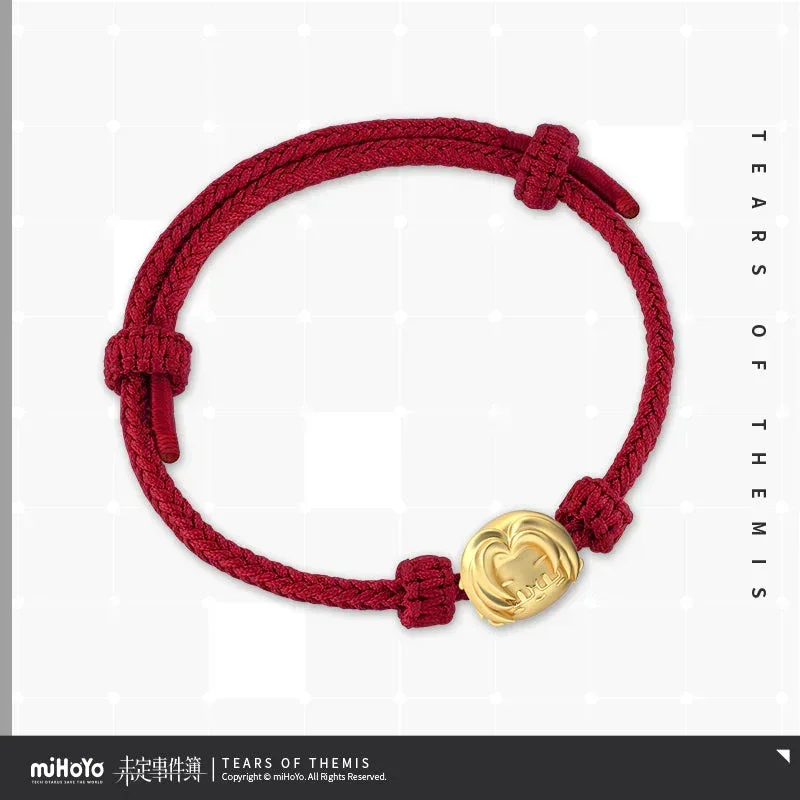 Tears of Themis 8th Anniversary Red Thread Wrapped Silver Bracelet - Image 4