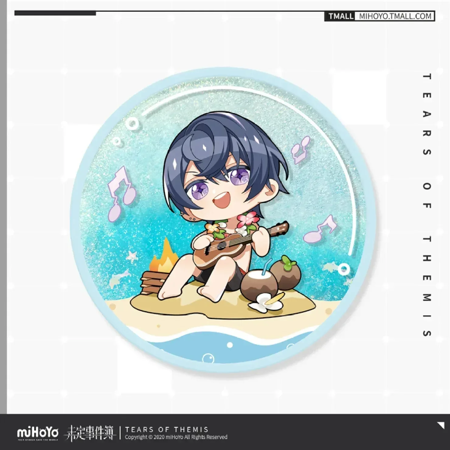 Tears of Themis Summer Series Acrylic Glitter Quicksand Coaster - Image 5