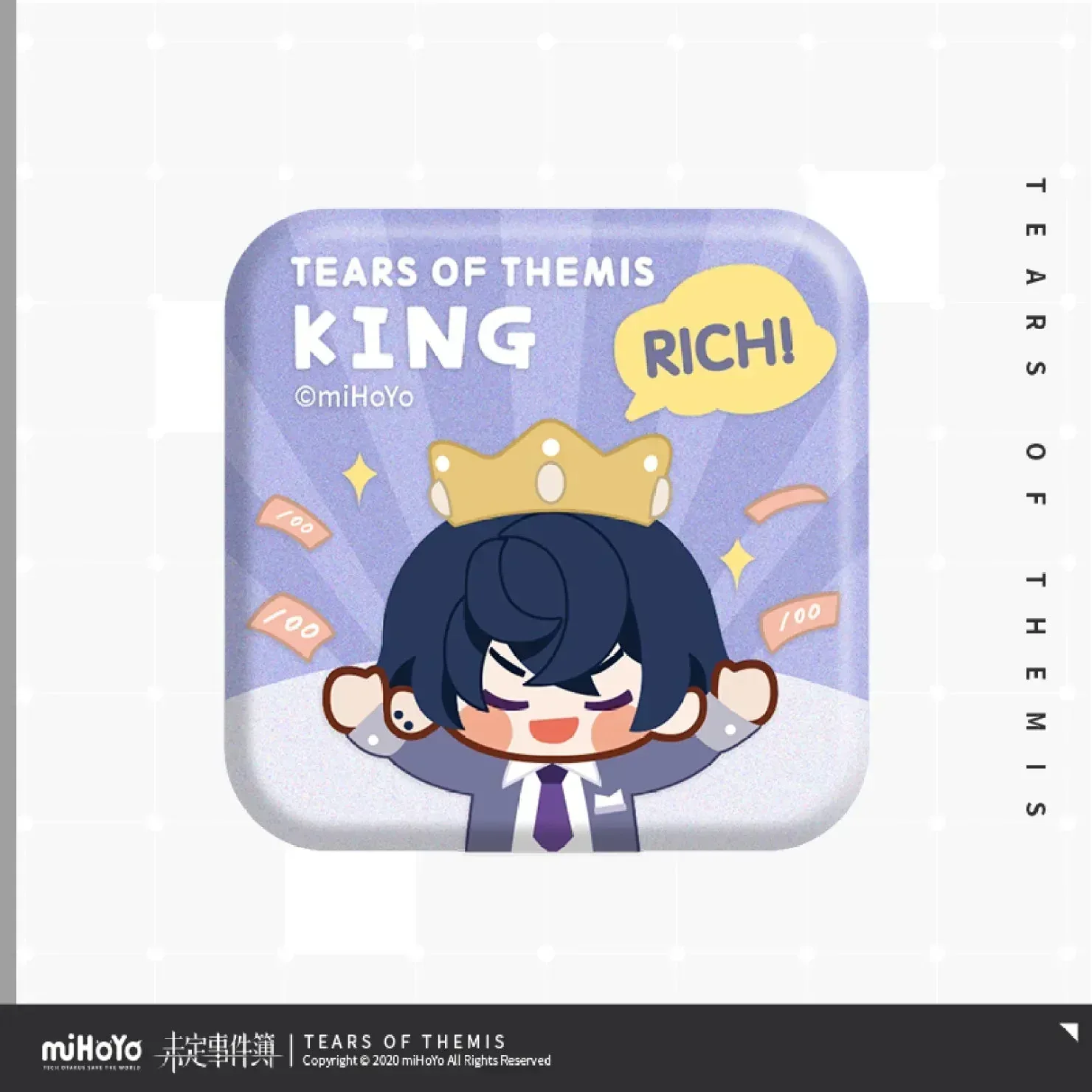 Tears of Themis Xian Xi Series Chibi Square Tinplate Badge - Image 5