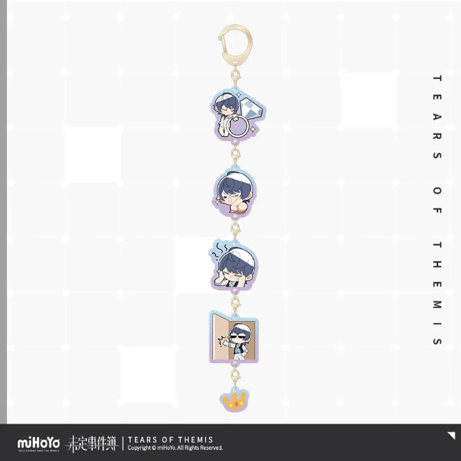 Tears of Themis Yue Ding Zhi Ri Series Chibi Acrylic Keychain - Image 5