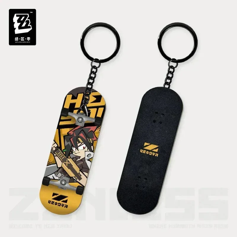 Zenless Zone Zero New Eridu Series Belobog Heavy Industries Chibi Fingertip Skateboard Pendant Keychain - Image 3