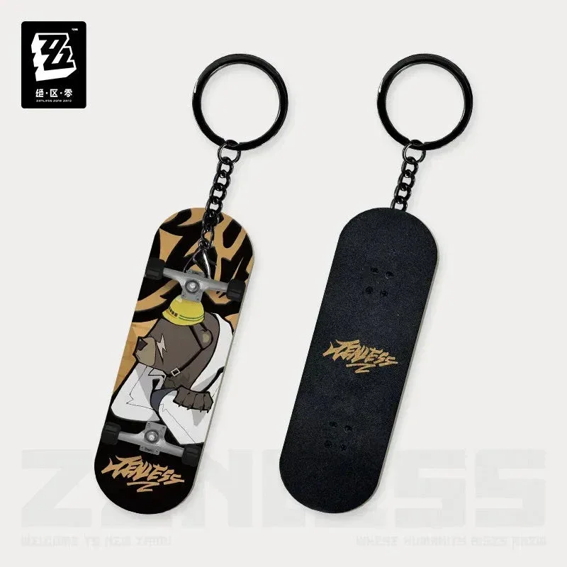 Zenless Zone Zero New Eridu Series Belobog Heavy Industries Chibi Fingertip Skateboard Pendant Keychain - Image 4