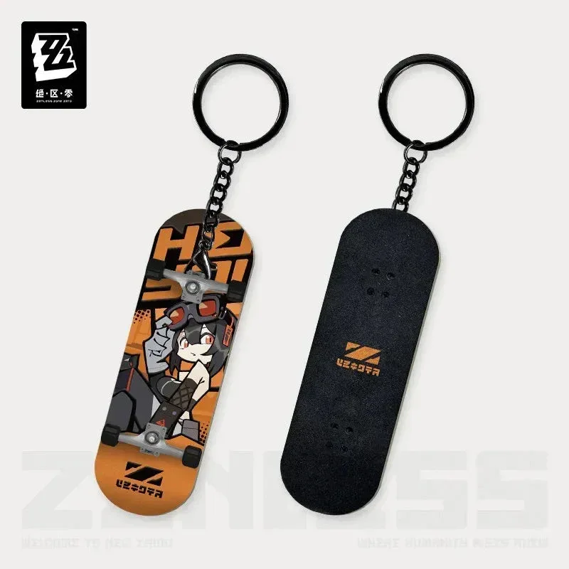 Zenless Zone Zero New Eridu Series Belobog Heavy Industries Chibi Fingertip Skateboard Pendant Keychain - Image 5