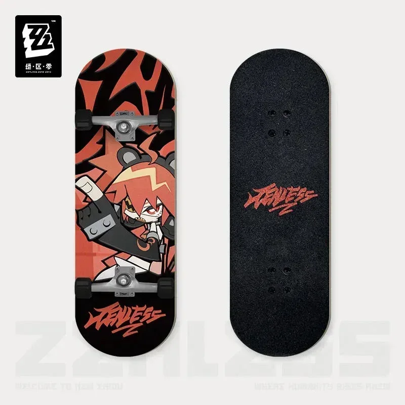 Zenless Zone Zero New Eridu Series Belobog Heavy Industries Chibi Fingertip Skateboard Pendant Keychain - Image 6