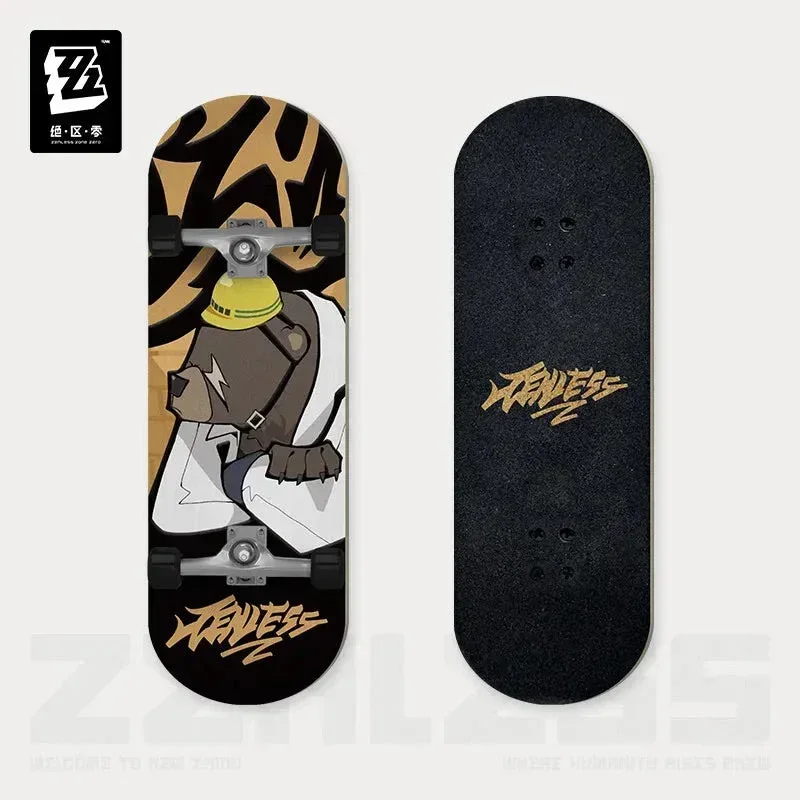 Zenless Zone Zero New Eridu Series Belobog Heavy Industries Chibi Fingertip Skateboard Pendant Keychain - Image 8