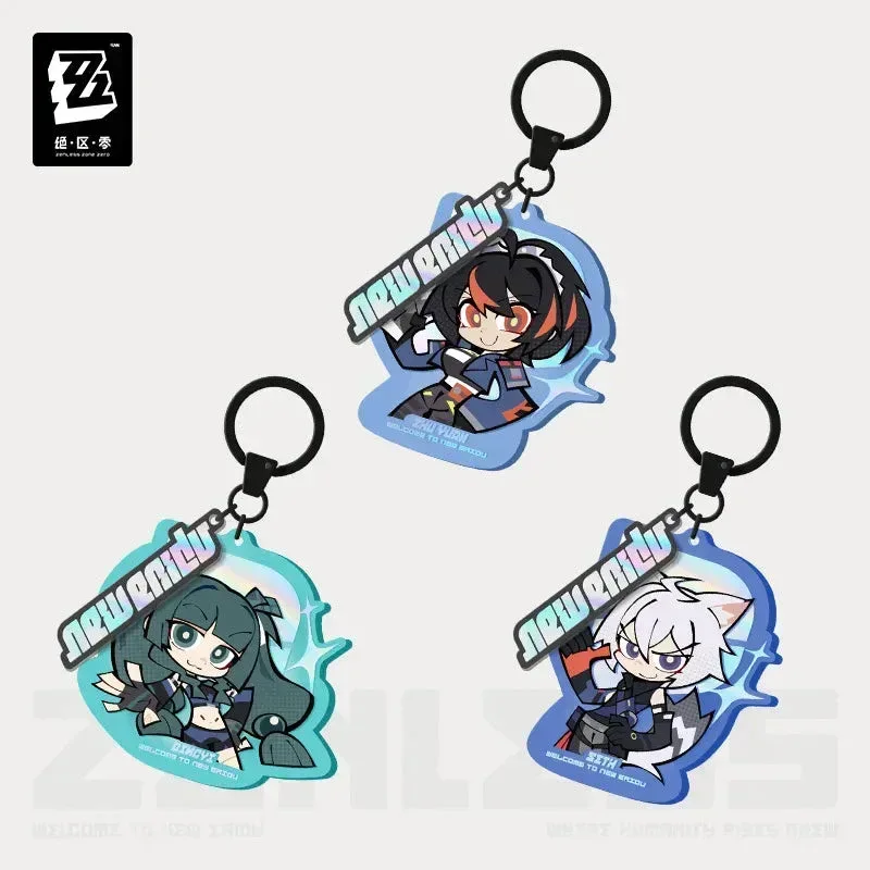 Zenless Zone Zero New Eridu Series Criminal Investigation Special Response Team Chibi Acrylic Pendant