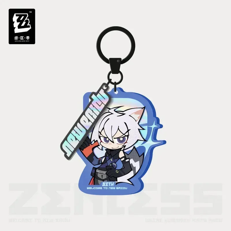 Zenless Zone Zero New Eridu Series Criminal Investigation Special Response Team Chibi Acrylic Pendant - Image 3