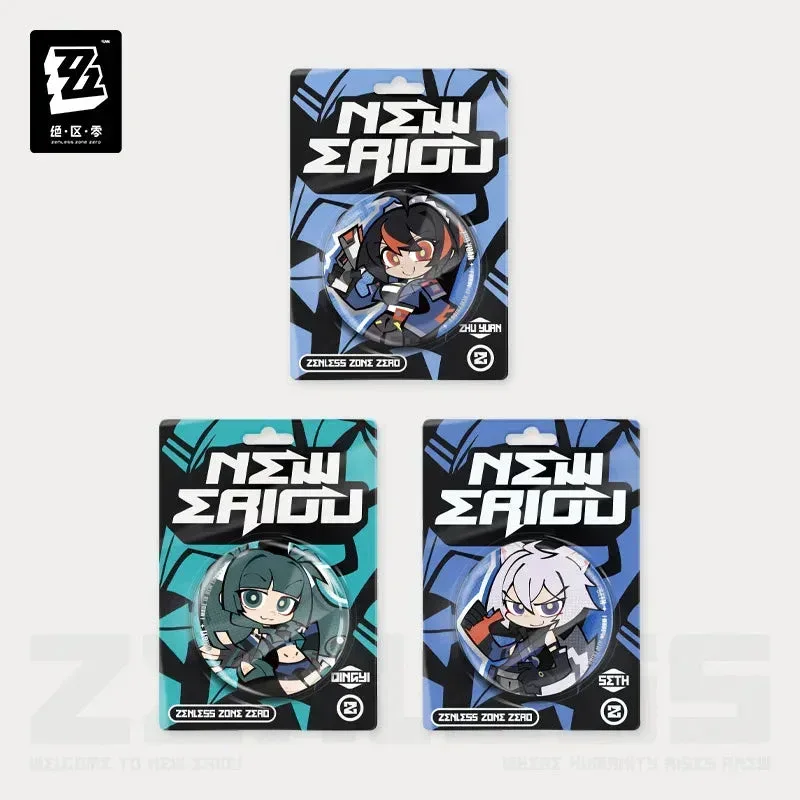 Zenless Zone Zero New Eridu Series Criminal Investigation Special Response Team Chibi Tinplate Badge - Image 2