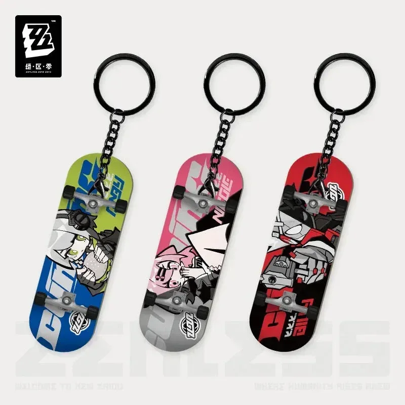 Zenless Zone Zero New Eridu Series Cunning Hares AKA Gentle House Chibi Fingertip Skateboard Pendant Keychain - Image 3
