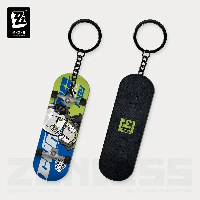 Zenless Zone Zero New Eridu Series Cunning Hares AKA Gentle House Chibi Fingertip Skateboard Pendant Keychain - Image 4