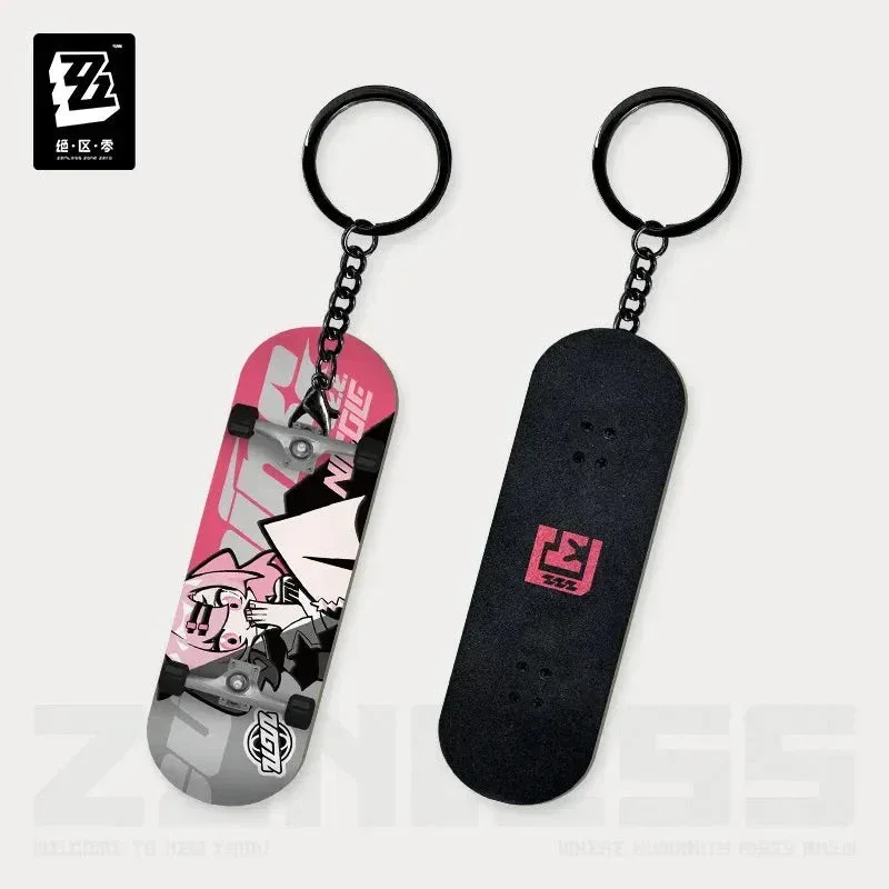 Zenless Zone Zero New Eridu Series Cunning Hares AKA Gentle House Chibi Fingertip Skateboard Pendant Keychain - Image 5