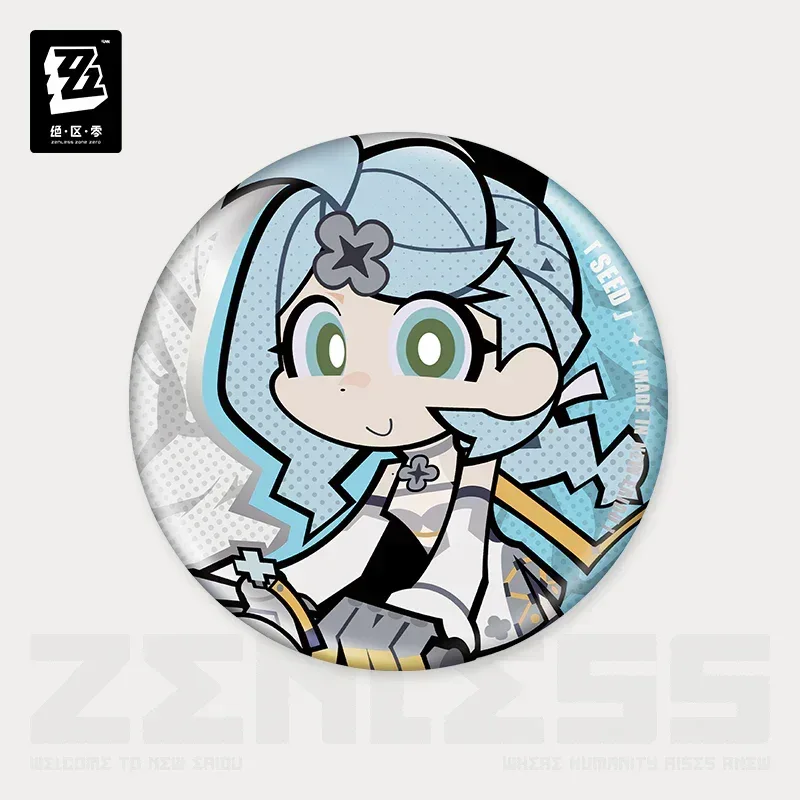 Zenless Zone Zero New Eridu Series Obol Squad Chibi Tinplate Badge - Image 5